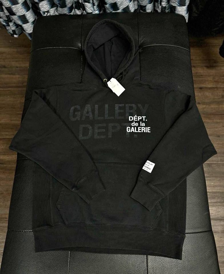 Gallery Dept Black GD Multi Logo Hoodie